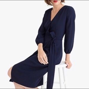 Navy blue wrap dress